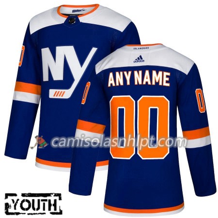 Camisola New York Islanders Personalizado Adidas 2018-2019 Alternate Authentic - Criança